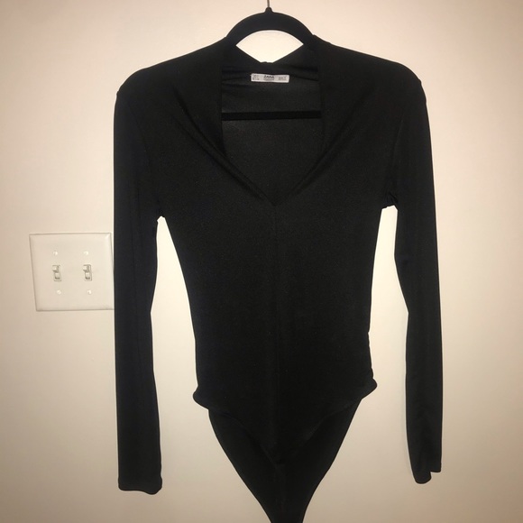 zara black bodysuit